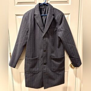 Old Navy Herringbone Topcoat navy Large Tall